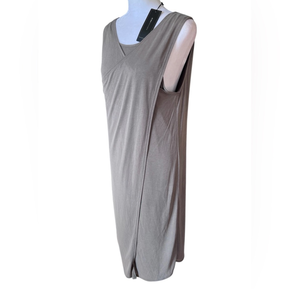 BCBG MAXAZRIA NEW Louren Green Vintage Spanish Moss Layered Dress Size Large